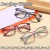 Casual Fashionable Printed Reading Glasses Ultra-light Spring Legs Comfortable and Sturdy Anti-blue Light Glasses 0 To +4.0