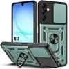 Защитный чехол - BOOLING - для Samsung Galaxy A17 4G/5G - с кольцом и шторкой для камеры - Ночной зеленый