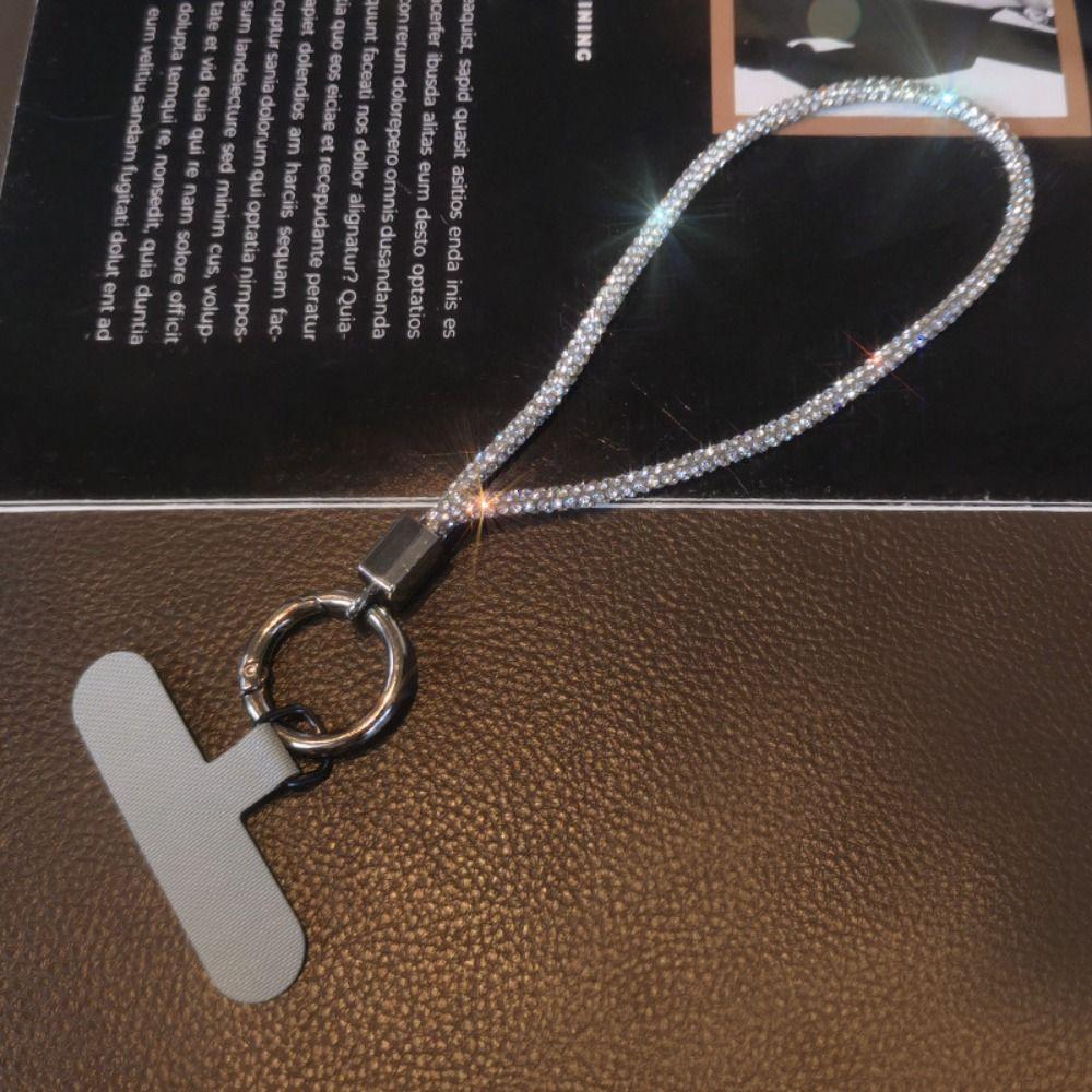 Яркий шнурок для телефона со стразами, цепочка, ремни для подвешивания на шею, аксессуары для телефона