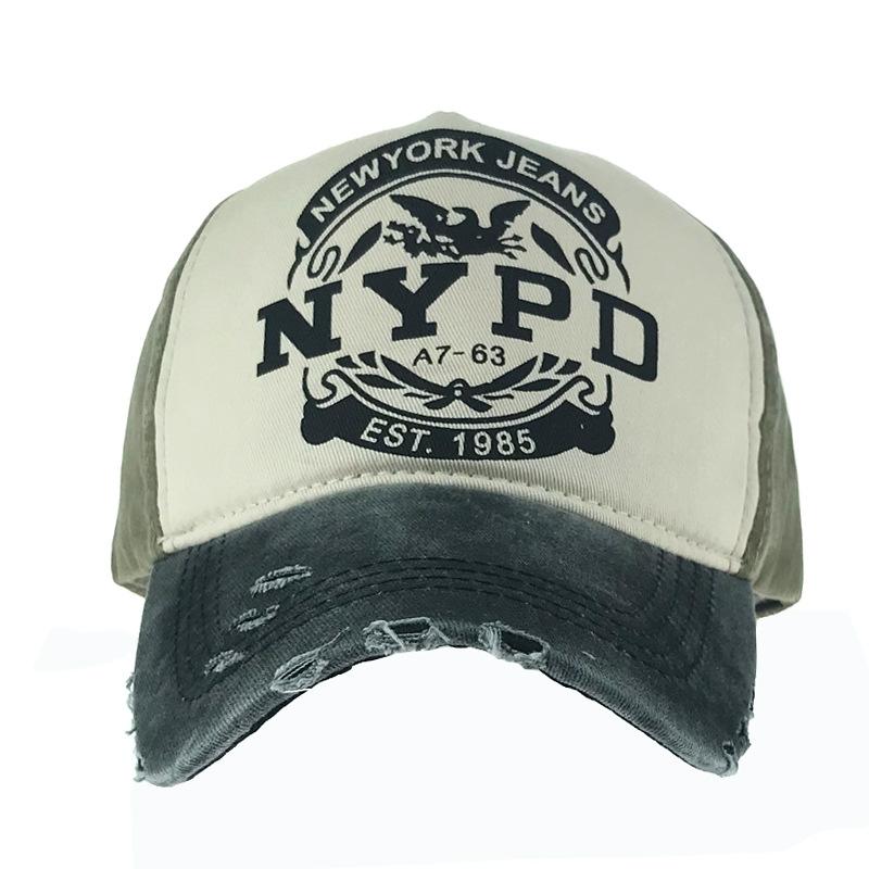 Бейсболка с козырьком Alphabet NYPD Outdoor, хлопковая полицейская кепка с козырьком
