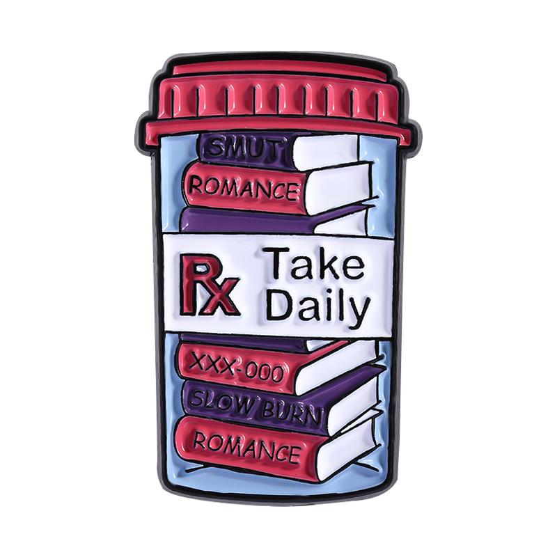 Book Storage Enamel Pins Custom SO MANY BOOKS SO LITTLE TIME Brooches Lapel Badges Clothes Funny Jewelry Gift for Friends