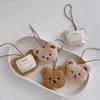 Korean-Style Cute Bear Pendant Fabric Doll with Baby Name Tag