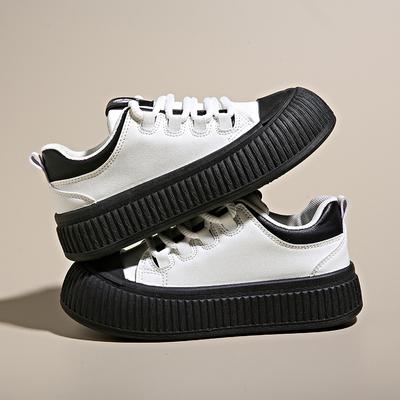 Модные женские туфли с неглубокой горловиной из мягкой кожи в виде головы куклы, симпатичные спортивные туфли с круглой головкой, модные туфли для отдыха на платформе, низкие кроссовки для сноуборда