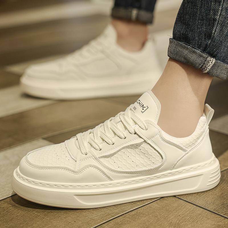 Легкие мужские кроссовки из натуральной кожи, белые туфли, модные дышащие ретро-кеды для тренировок, спортивная повседневная обувь для студентов