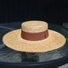 Соломенные Уши Пшеницы Ретро Европейский и Американский Мужчины и Женщины Летний Широкополая Шляпа Защита от Солнца Плоская Вершина Цилиндр Отпуск Пляж Соломенная Шляпа Солнце