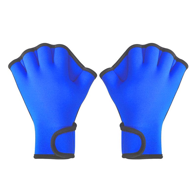 Neoprene Swim Training Hand Fins - Duck Feet Paddle Gloves