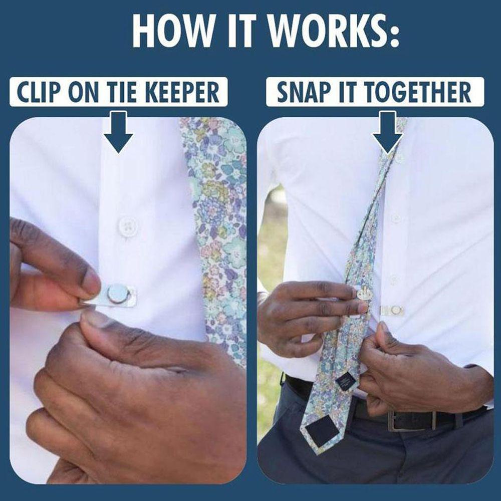 Hidden Tie Fixed Gift Clasp Clip Men Necktie Buckle Invisible Magnet Tie Clip Necktie Bar Clasp