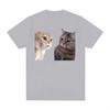 Funny Cute Cats Talking Meme Graphic T-shirts Women Fashion Short Sleeve T Shirt Casual Oversized T-shirt Unisex Clothing