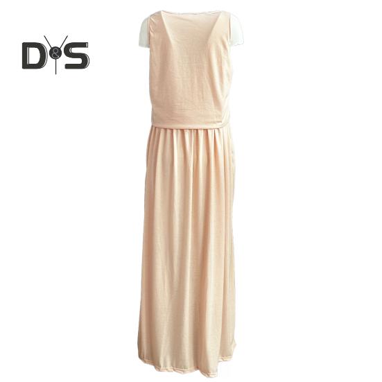 Женское летнее длинное платье без рукавов, повседневное платье макси с застежкой-молнией спереди, V-образным вырезом, карманом, плиссированным разрезом, платье миди