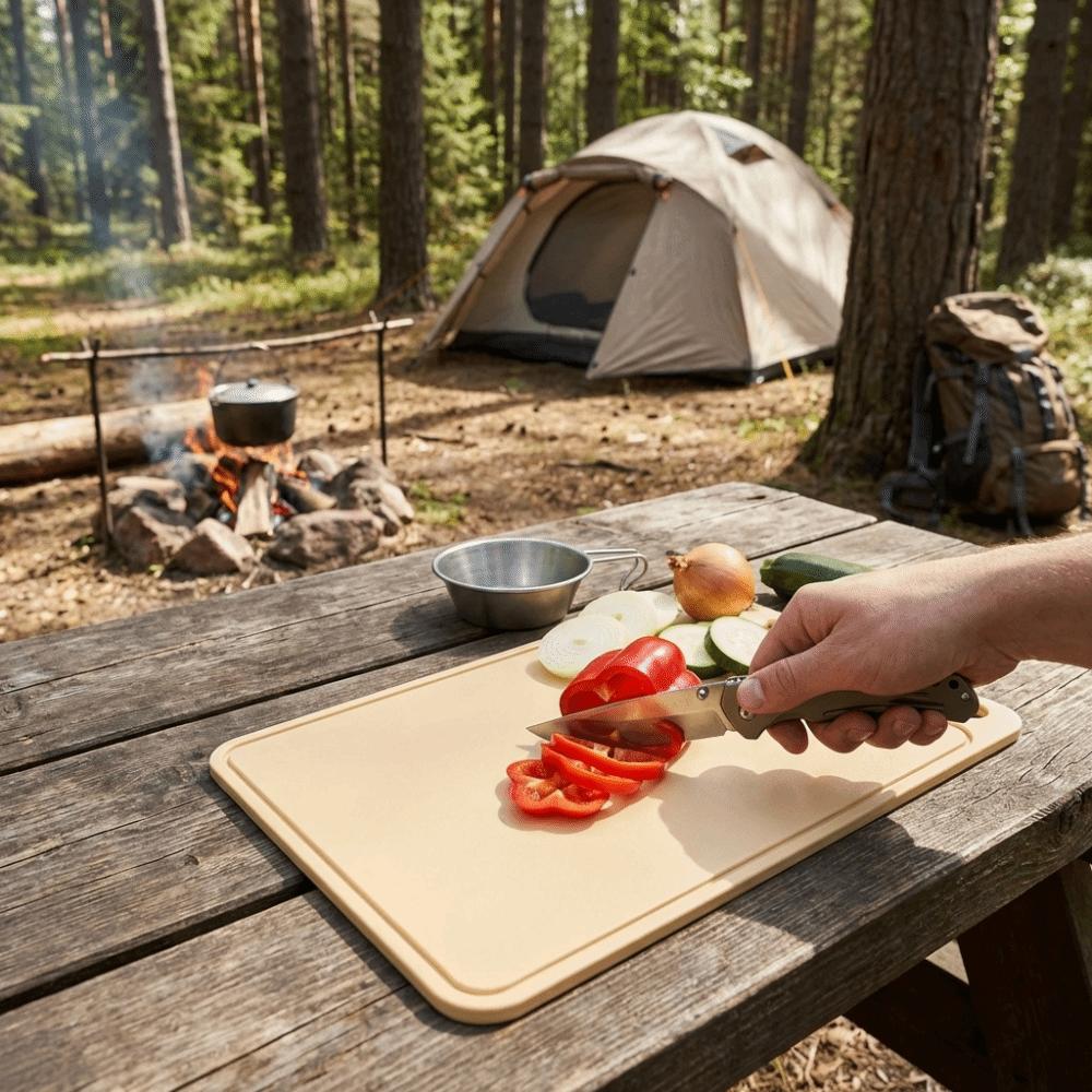 Soft Silicone Cutting Board Hanging Cutting Block Mat Kitchenware Anti-Mold Cutting Board Camping