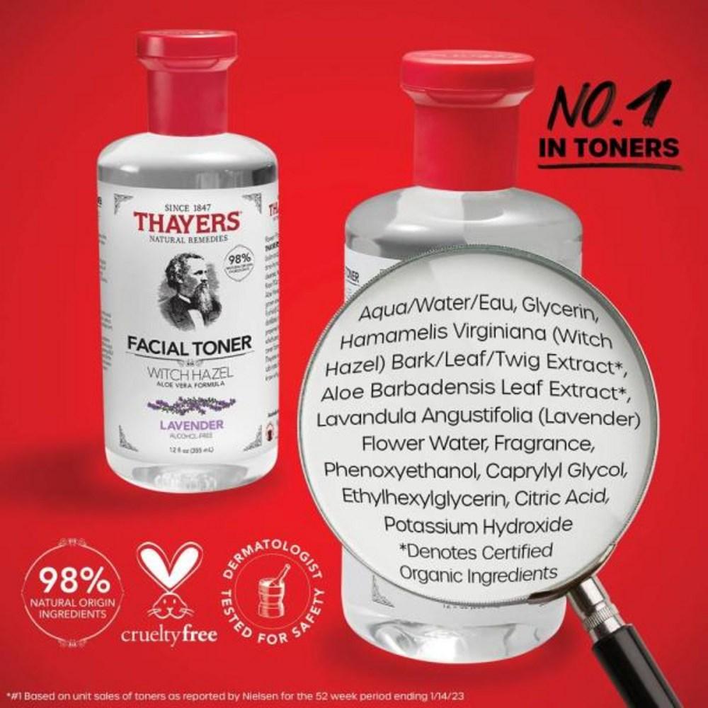 THAYERS Witch Hazel Lavndr Alcfre Прозрачный 300 мл, 1) Упаковка 12 жидких унций (1 шт.)