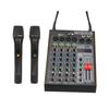 SM4 4 Channel Mixer 4 Channel Mixing Console with Dual Wireless Microphones 100‑240V US Plug