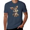 Cute Donkey Sitting Tshirt Minimalist Casual Short Sleeve Top