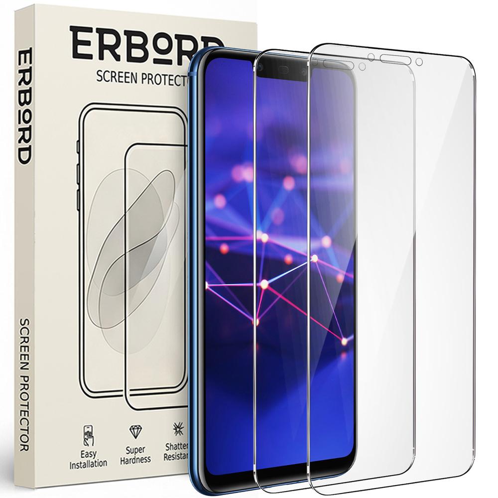 2x Tempered Glass for Huawei Mate 20 Lite, ERBORD 9H Hard Glass, glass