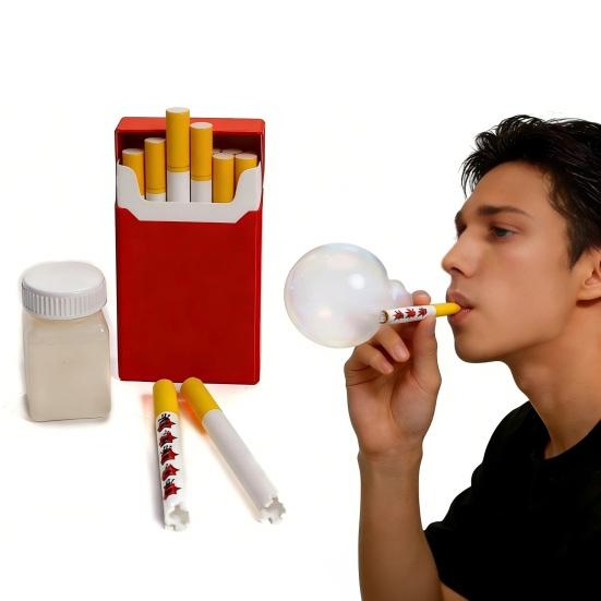 1 Набор Трубка для выдувания пузырей в виде травяной палочки с коробкой для хранения, раствор для пузырей, снятие стресса, палочка для выдувания пузырей, игрушка для малышей, мальчиков, девочек, палочка для создания пузырей