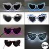 Led Heart Shaped Sunglasses For Women Men Party Fashion Decoratives Midnight Pink Frame