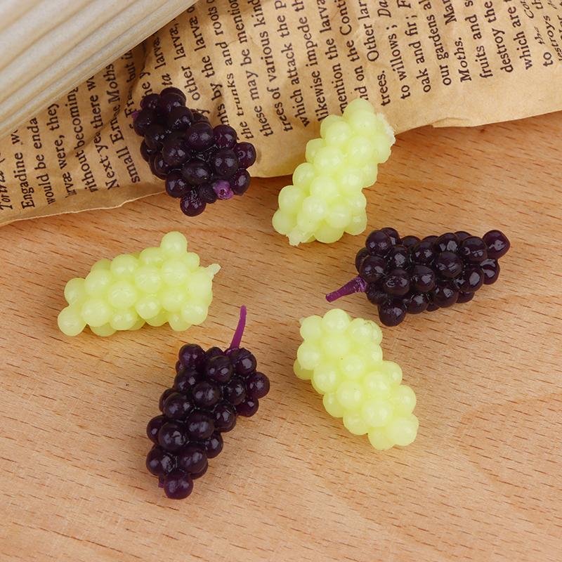 6 шт./компл. 1:12 Миниатюрный кукольный домик Фиолетовый Зеленый Виноград Кукольный домик Еда Кукольный Дом Аксессуары Игрушки