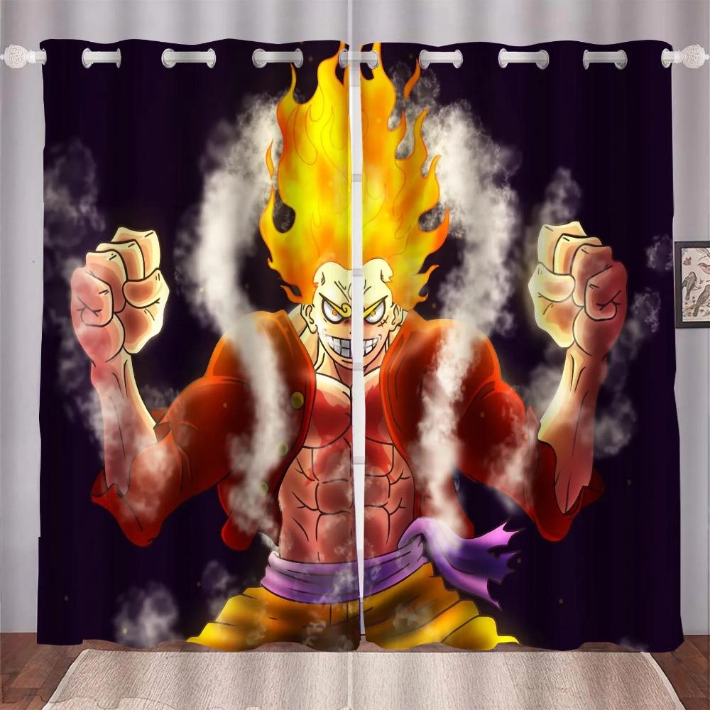 Штора One Piece Monkey D Luffy Мультяшная Новый Мир Анимированная Модная Подходит для Спальни Детской Взрослой Комнаты Декорации Подарки