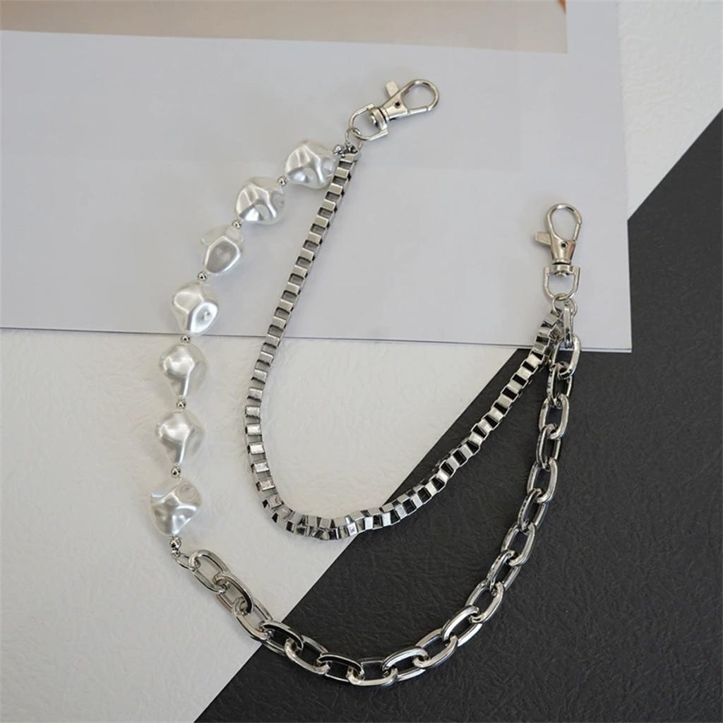 Простая цепочка на талию для женщин, темпераментная, с жемчугом, U-образная, цепочка на талию, хип-хоп, рок, индивидуальность, джинсовая цепочка, аксессуары