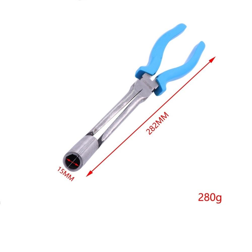 Стальные клещи для снятия провода свечи зажигания автомобиля Инструмент для снятия зажима высоковольтного провода подцилиндра Обжимные клещи с резиновой ручкой