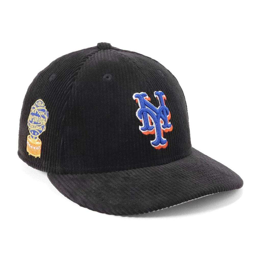 Newera newera cap LP 59FIFTY 14507933 NER35C2440 MLB New York Mets NYM Black Black 7 Corduroy SIDE PATCH ONSPOTZ Custom Made Hat Gokyu Fifty Newera