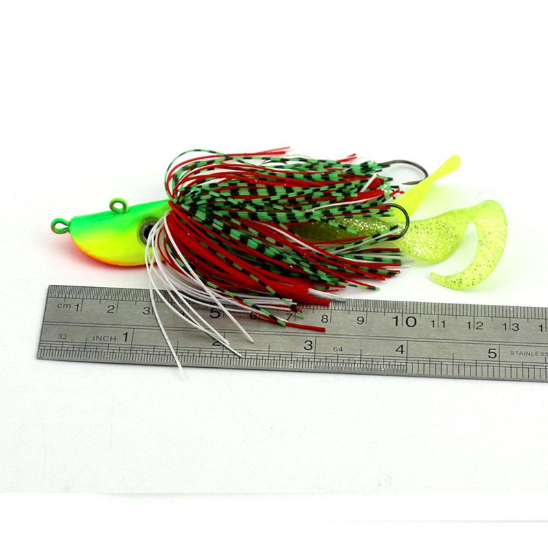 HENGJIA Lead Head Jig Hooks Spinnerbait Soft Grub Lures Tackle Pack of 4