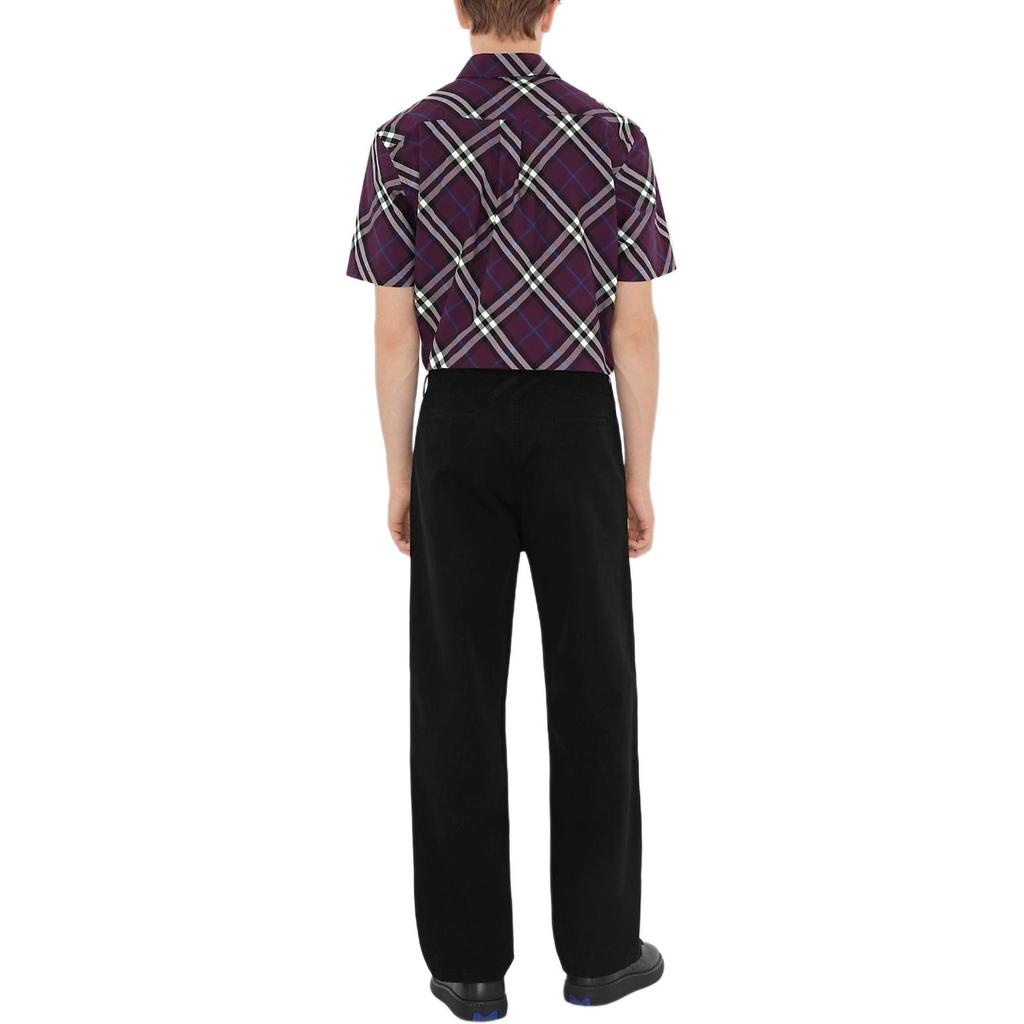 Burberry Check Pattern Short Sleeved Shirt 80953251