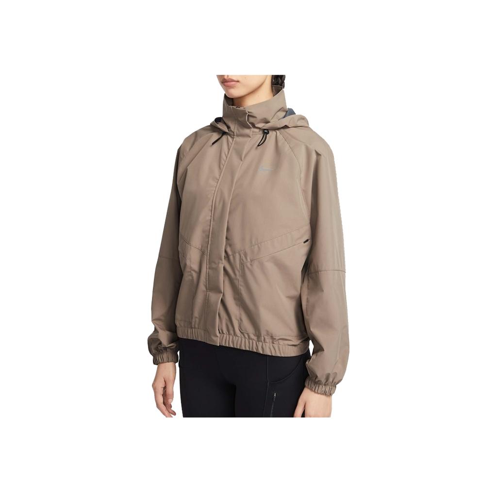 Nike Куртка Swift Sf с капюшоном и застежкой-молнией, с длинным рукавом, женская куртка коричневого цвета FB7493-233