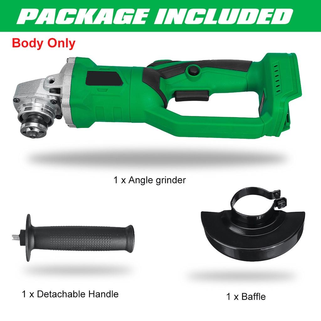 688VF 1200W 100mm 3 Speed Brushless Cordless Electric Angle Grinder For 18V Battery Power Tools Cutting Machine Polisher