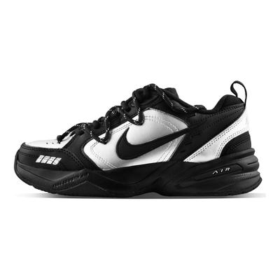 Air Monarch 4 Устойчивые к скольжению, Износостойкие, Легкие Низкие Кроссовки-платформы Унисекс Черный Серебристый 415445-001(Команда129-)