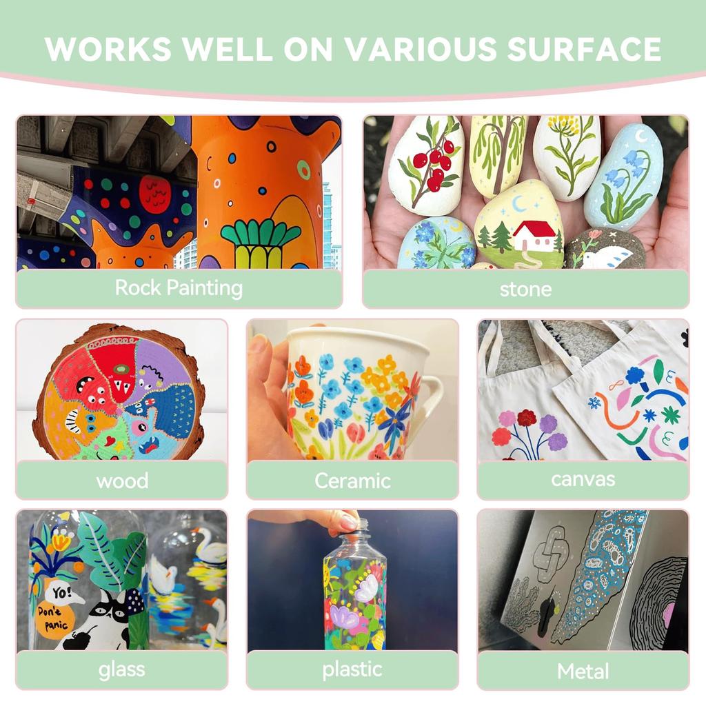 Arrtx Simptap 48 цветной акриловый маркер с верхним клапаном и кисточкой для дизайна, маркер для фото на водной основе, бумага, камень, стена, пластик, металл, стекло,