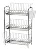 Pearl Metal Dish Drainer Basket Dish Drainer Basket Dish Drainer Rack Basket Slim Stainless Steel Sierra 3-Tier HC-639