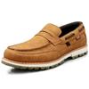 Лоферы Водонепроницаемые туфли на палубе из искусственной кожи Замшевые кроссовки с цепкой подошвой Стильные туфли без шнурков EDM4103 CAMEL Мужские туфли без застежек с защитой от скольжения 25.0