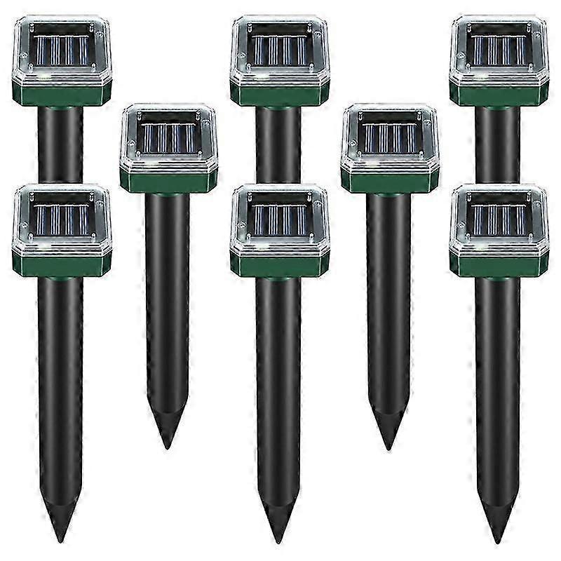 Solar Snake Repellent, 8-Pack for Outdoor Use, Ultrasonic Waterproof with 40 Feet Coverage