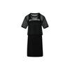 Neo Mesh Casual Two-Piece Moisture-Wicking Breathable Round Neck Short Sleeve Dress Women Dresses Black DW7774