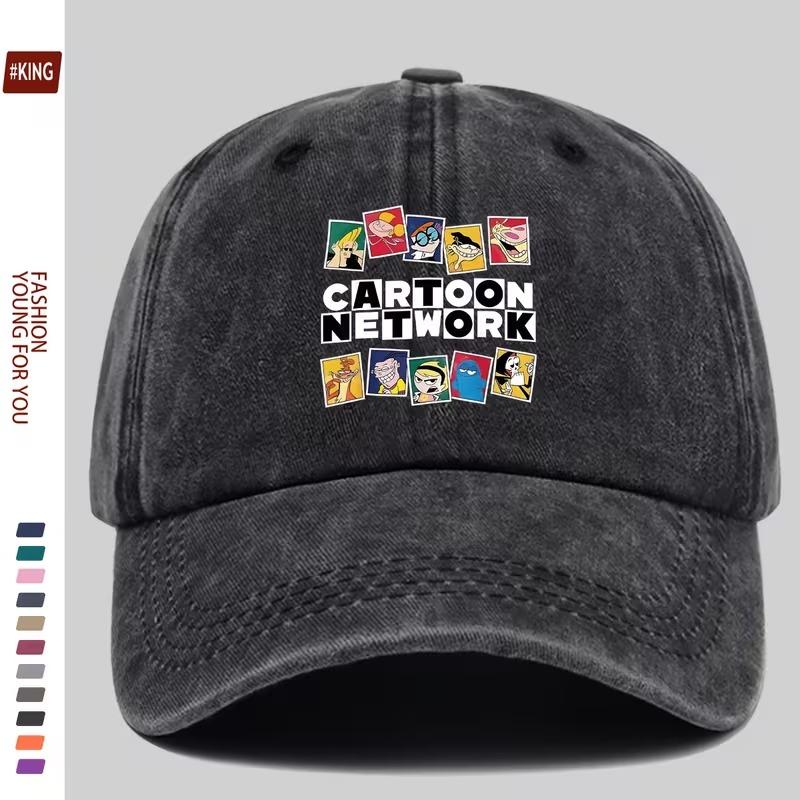 Женская Бейсболка с Графикой Cartoon Network - Дышащая, Облегающая, Для Большого Обхвата Головы, Повседневная Кепка-Утка с Цветным