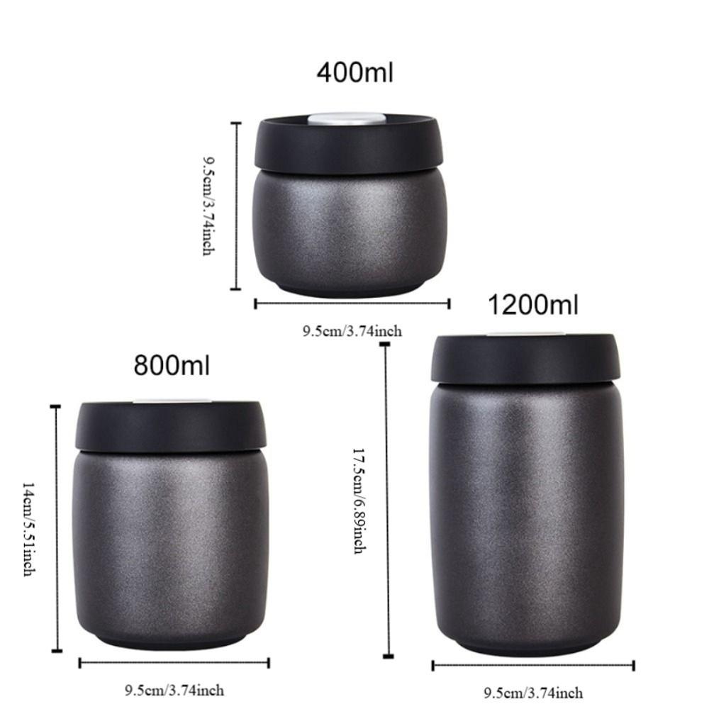 304 Stainless Steel Coffee Beans Vacuum Sealed Jug Moisture-proof Cereal Storage Tank Cookies