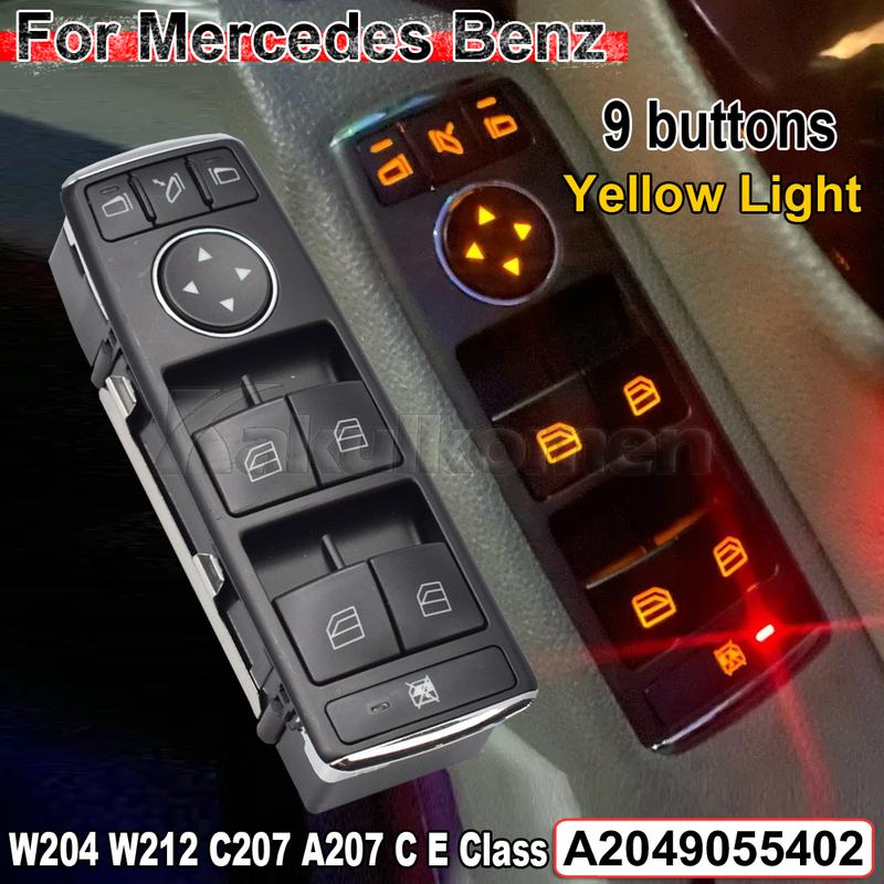 A2049055402 Новый электрический главный выключатель стеклоподъемника для Mercedes Benz W204 W212 C207 A207 C E-класс X204 A2128208310 A2049058202