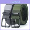 Stylish Minimalist Design Men Lightweight Woven Canvas Belt With Metal Clasp