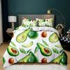 Комплект постельного белья с авокадо Комплект постельного белья с милыми фруктами Покрывало для одеяла Queen Tropical Botanical Cartoon Полиэстеровое одеяло