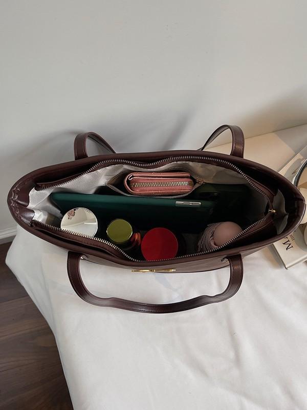 2025 Зимняя женская универсальная сумка-тоут через плечо большой вместимости - Высококлассный, простой дизайн для поездок на работу