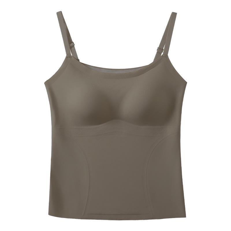 Женский базовый слой L3 из шерсти и шелка, фланелевый, с чашечками и покрытием