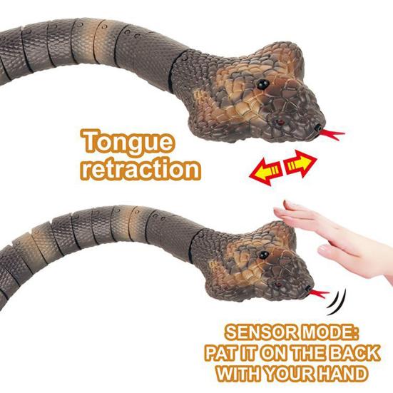 Пульт дистанционного управления змея перезаряжаемая реалистичная игрушка змея с дистанционным управлением интеллектуальная сенсорная игрушка для кошек инфракрасный контроллер игрушки змея розыгрыши подарки для детей