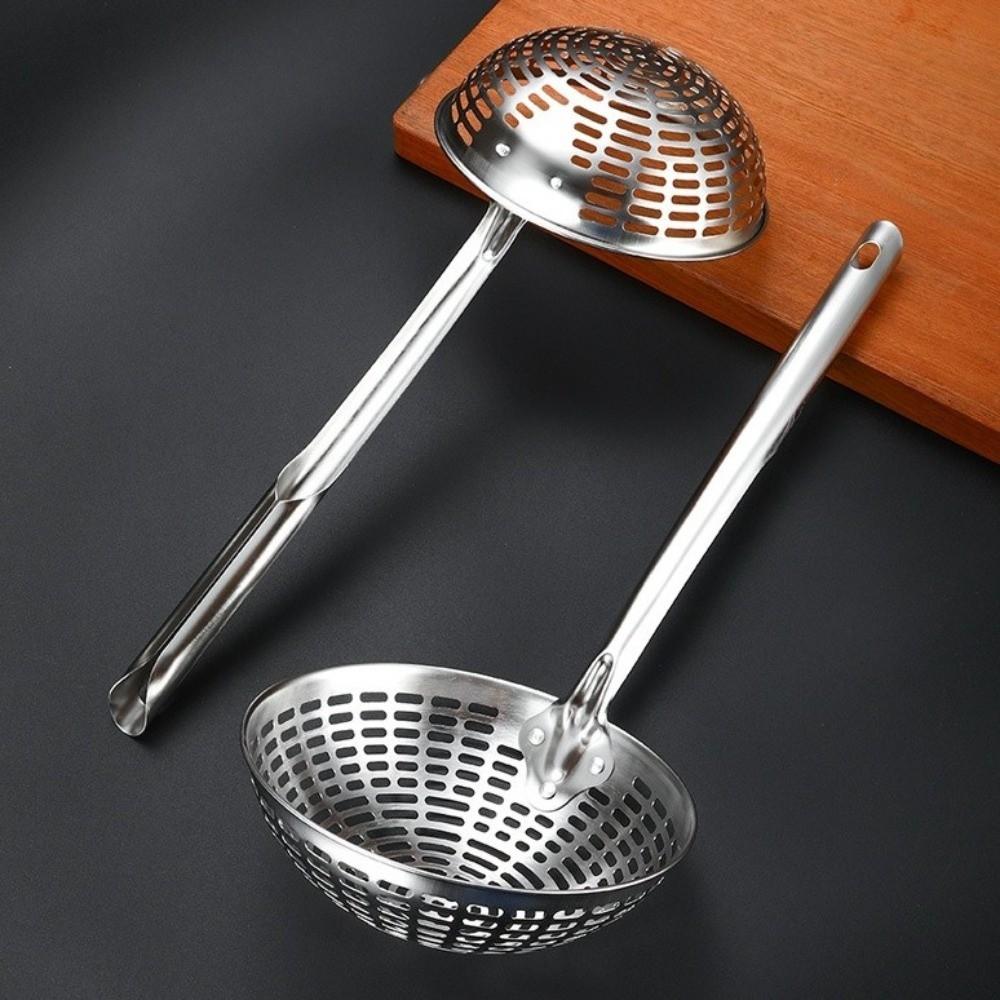 Anti-scald Long Handle Skimmer Heavy Duty Kitchen Strainer Food Straining Spoon Kitchen Tool