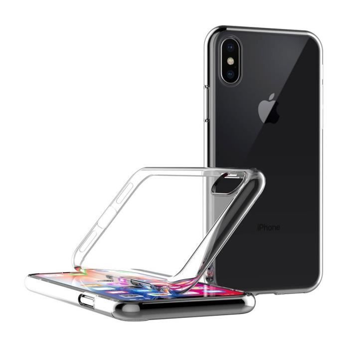 Coque - Phonillico® - iPhone XS - Silicone Souple - Ultra Fine - Transparent
