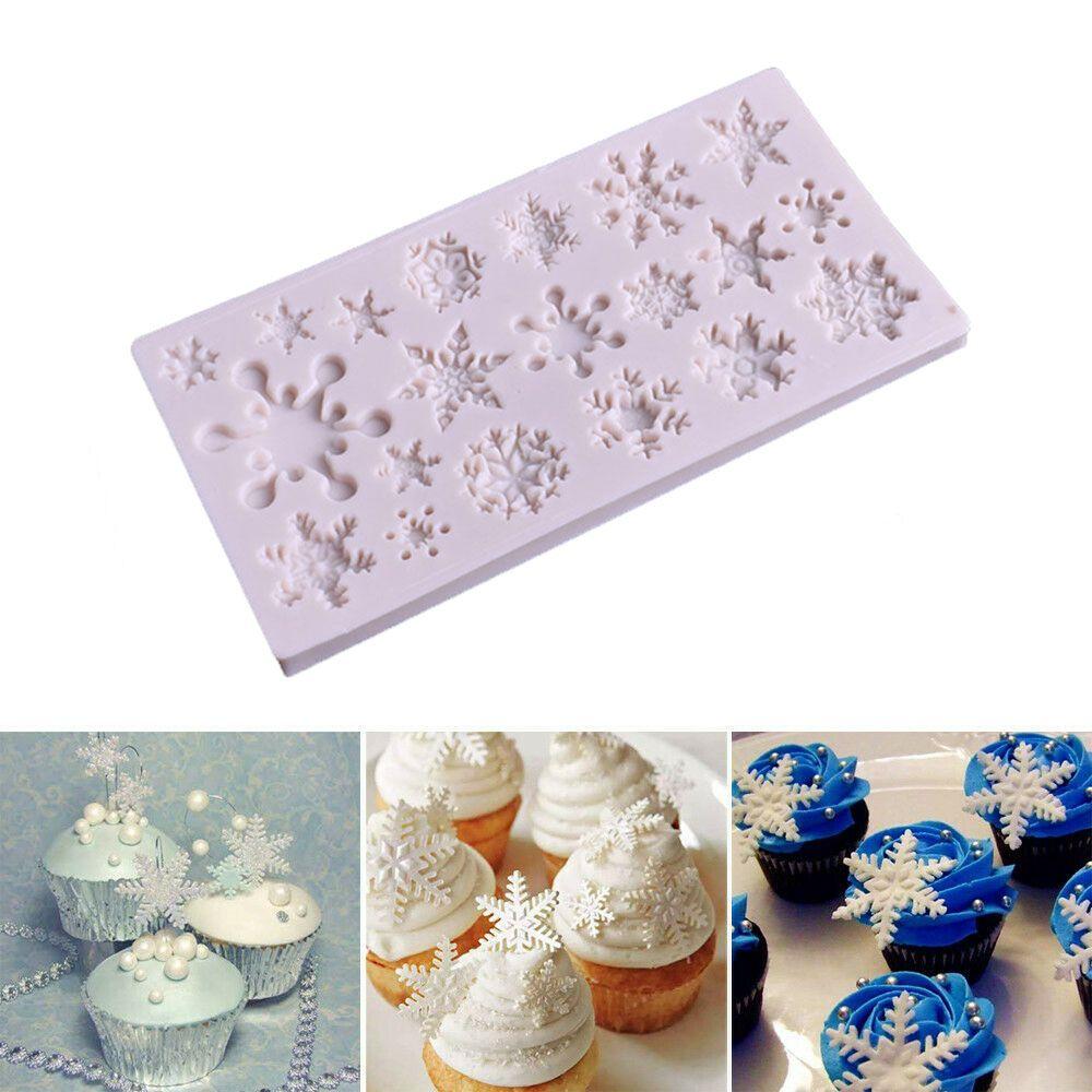 Cake Decorating Candy Christmas Baking Mould Fondant Snowflake Mold Chocolate