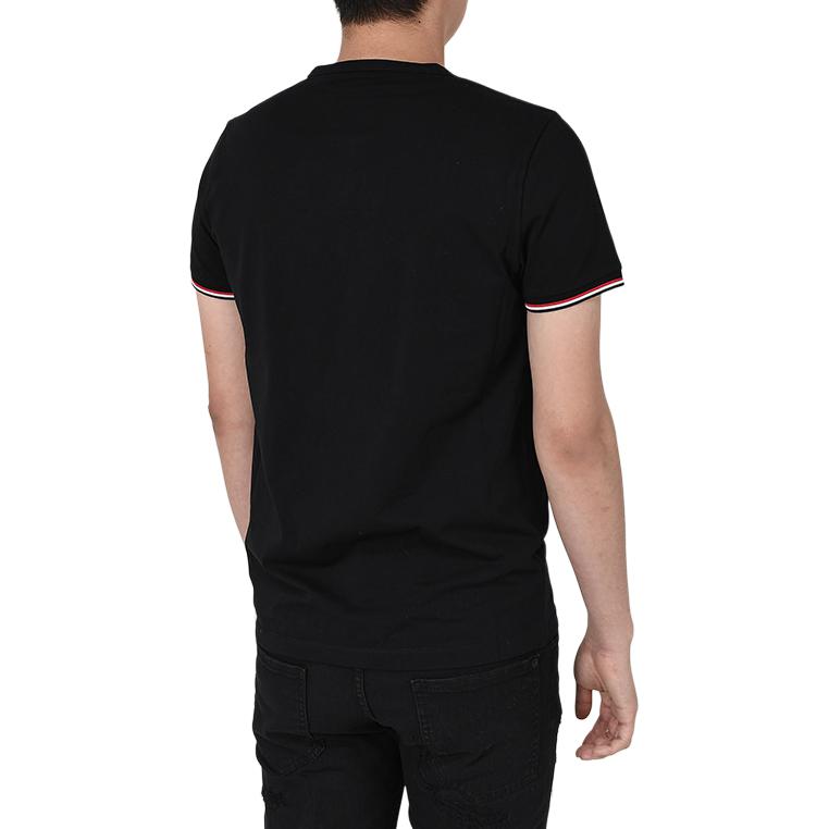 Moncler Logo Crew Neck Short Sleeve Black T-Shirt Men tops G1-091-8C71600-87296-999