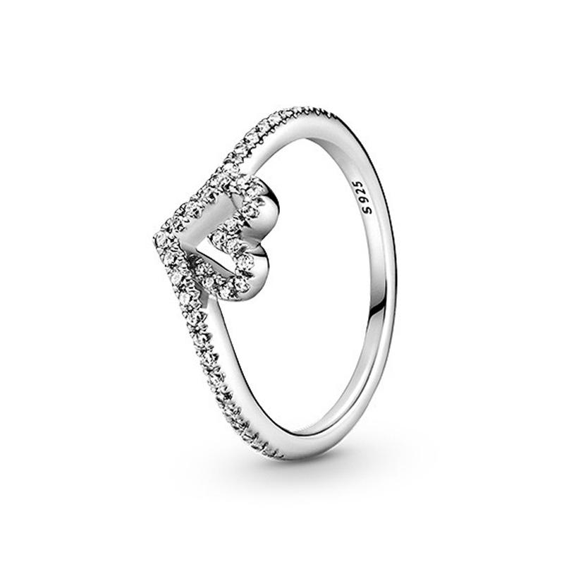 925 Silver Rings Stackable Infinite Heart Flower Crown Trinkets For Women Original Wedding Ring Jewelry Gift