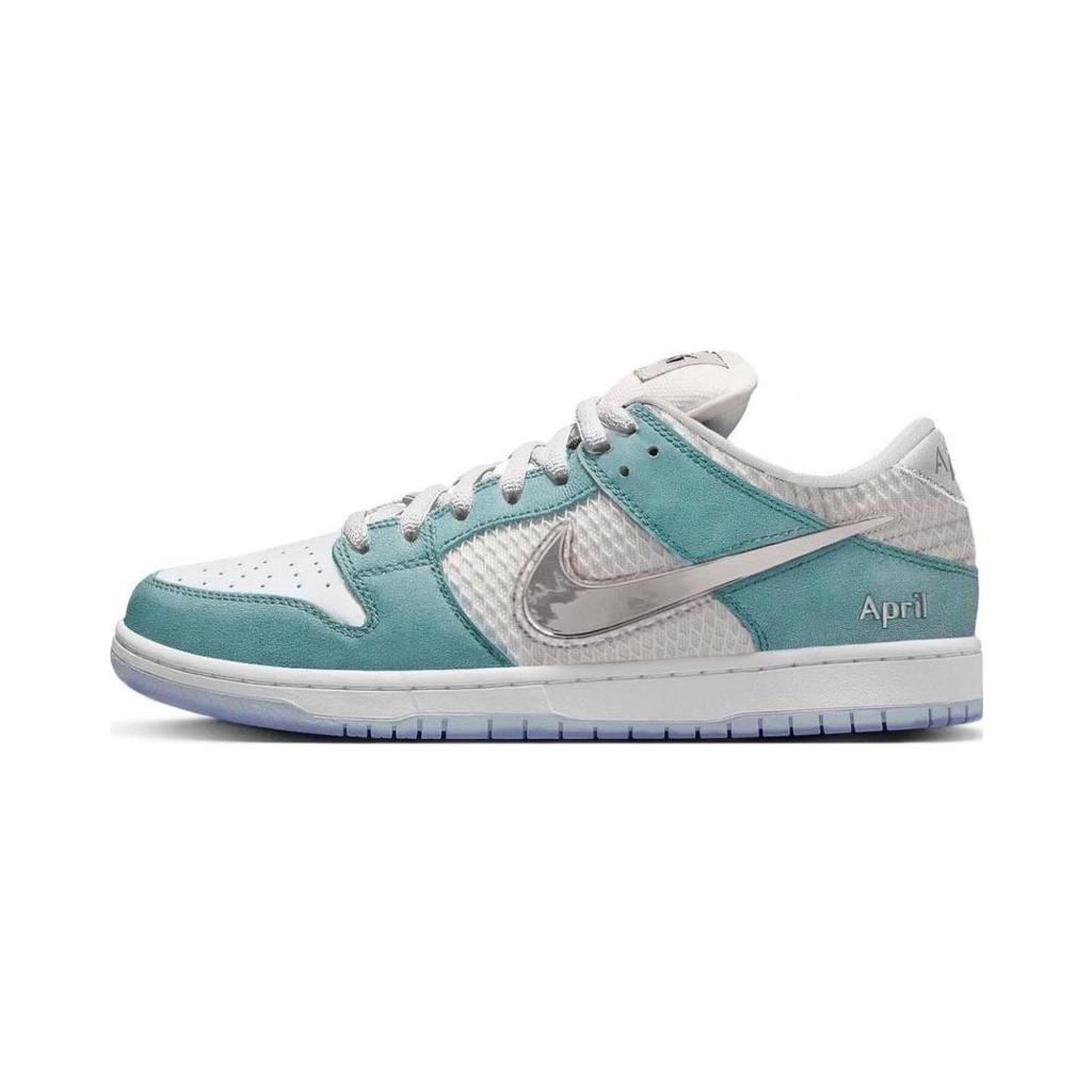 Nike April Skateboards x SB Dunk Low Turbo Green Metallic Silver FZ6106-300