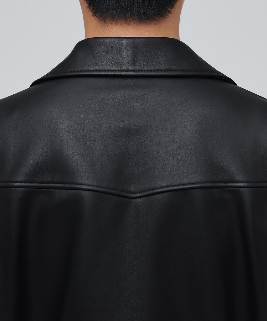 Musinsa Standard Lambskin Basic Rider Jacket [Black]